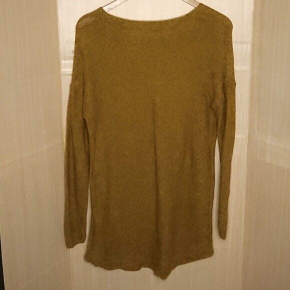 Old Navy Gold V Neck Tunic Sweater XL - Picture 2 of 5